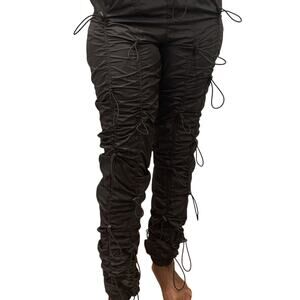 Womens Joggers S Streetwear Festival Concert Clubbing Grunge Casual Bungee Cord